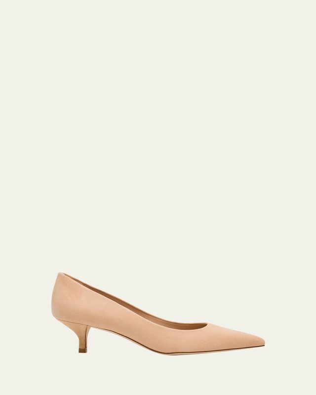 Stuart Suede Kitten Pumps